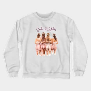 Soul Sisters Bachelorette Party Watercolor Illustration Art Crewneck Sweatshirt